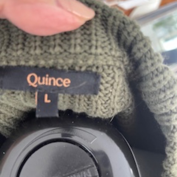 Quince - Green Organic Cotton Crew Neck - L - Picture 3 of 6